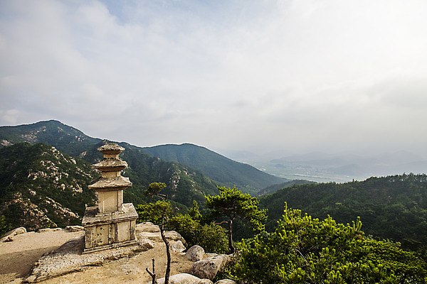 포토 JPG 주간 나무 구름 불교 하늘 산 풍경 사람없음 야외 경주 석탑 경상북도 국내포토 자연요소 식물 종교 탑 경상도 파일형식
