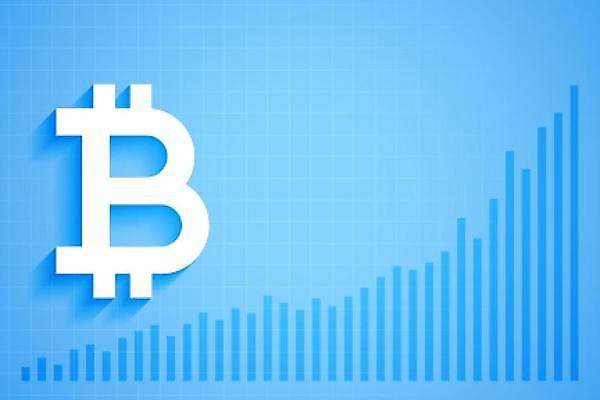 EPS 해외이미지 하늘색 백그라운드 일러스트 그래프 사람없음 경제 상승 가상화폐 해외일러스트 컨셉 돈 파란색 파일형식 벡터