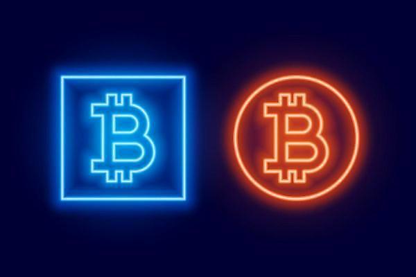 EPS 해외이미지 백그라운드 일러스트 사람없음 경제 파란색 네온 가상화폐 해외일러스트 컬러 돈 파일형식 벡터