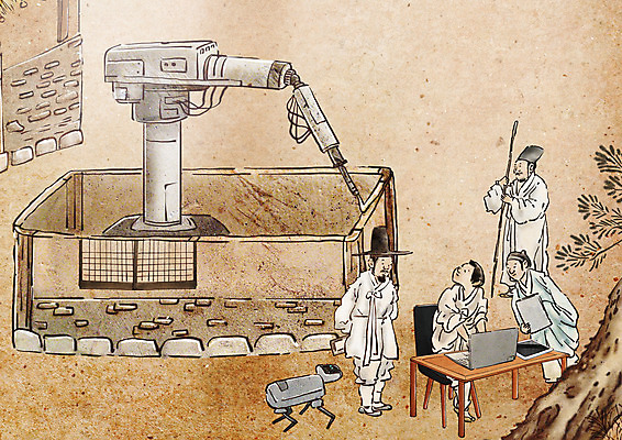 전신 PSD 나무 남자 건축 일러스트 지팡이 주택 공사 서기 들기 여러명 성인 건물 태블릿 건설현장 한복 조선시대 로봇 책상 퓨전 베이지색 3D프린터 성인남자만 로봇강아지 AI_인공지능 국내일러스트 갓모자 식물 모자_잡화 한국전통 건축물 컬러 가구 다수 모션 건설업 전통소품 사람 전자제품 스마트기기 역사 인쇄기 전통의상 남자만 성인만 파일형식