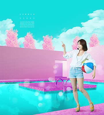전신 PSD 나무 구름 편집이미지 여자 분홍색 백그라운드 수영장 한명 서기 미소 들기 20대 성인 여름 한국인 가리킴 비치볼 민트색 의료성형뷰티 성인여자한명만 이미지편집 자연요소 식물 1 계절 컬러 공 모션 바캉스용품 표정 사람 동양인 손짓 청년 여자한명만 성인여자만 파일형식