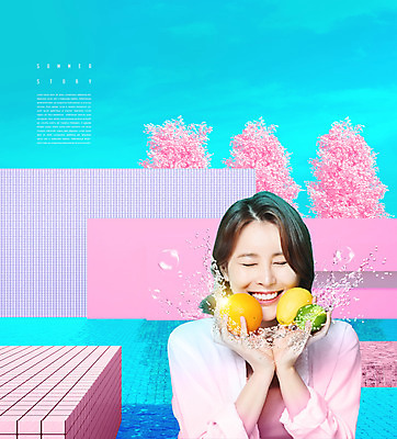 PSD 나무 편집이미지 여자 분홍색 하늘색 백그라운드 오렌지 수영장 한명 미소 들기 상반신 20대 성인 눈감음 한국인 물방울 레몬 라임 의료성형뷰티 성인여자한명만 이미지편집 식물 1 컬러 과일 모션 표정 사람 동양인 청년 파란색 여자한명만 성인여자만 파일형식