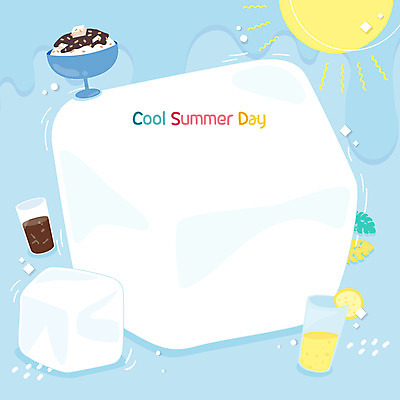 하늘색 일러스트 여름음식 프레임 사람없음 여름 태양 얼음 더위 레모네이드 콜라 팥빙수 열대잎 프레임일러스트 제철음식 국내일러스트 AI파일 자연요소 계절 음식 잎 날씨 파란색 탄산음료 빙수 에이드 제철 파일형식 벡터 여름_계절