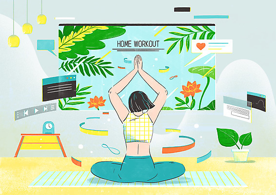 전신 PSD 여자 화분 시계 말풍선 일러스트 요가 나뭇잎 건강 연꽃 한명 앉기 성인 운동복 요가자세 매트 하트 동영상 열대잎 성인여자한명만 홈트레이닝 원격수업 집콕 국내일러스트 모양 1 웰빙 옷 교육 꽃 포즈 잎 모션 사람 운동 신조어 온라인강의 원격 여자한명만 성인여자만 파일형식 앳홈라이프