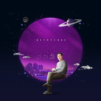 전신 PSD 구름 편집이미지 남자 별 커피 중년 50대 한명 들기 앉기 건물 우주 보라색 검은색 행성 한국인 커피잔 가상공간 가상현실 중년남자한명만 메타버스 이미지편집 자연요소 1 건축물 음료 컬러 모션 잔 사람 동양인 성인 남자한명만 중년남자만 파일형식