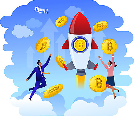 전신 구름 여자 남자 화살표 일러스트 비즈니스 정장 성인 두명 파란색 손들기 동전 로켓 비즈니스맨 비즈니스우먼 재테크 상승 성인만 가상화폐 국내일러스트 AI파일 자연요소 옷 컬러 컨셉 돈 모션 사람 금융 직장인 파일형식 벡터