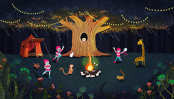 전신 PSD 나무 여자 남자 어린이 여러마리 일러스트 여름방학 텐트 들기 소녀 소년 세명 여름 여름휴가 바캉스 걷기 검은색 만세 캠핑 원숭이 토끼 강아지 야간 모닥불 기린 열대식물 북 부엉이 탬버린 반려 여름라이프 어린이만 국내일러스트 자연요소 식물 라이프스타일 계절 컬러 다수 포유류 모션 조류 불 레저 방학 휴가 타악기 캠핑도구 사람 반려동물 개 파일형식 여름_계절