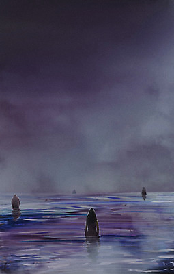 PSD 여자 남자 실루엣 바다 일러스트 서기 상반신 성인 세명 반사 보라색 고요 안개 죽음 고독 우울감 성인만 공허 국내일러스트 감정 컬러 컨셉 모션 날씨 촬영기법 사람 파일형식