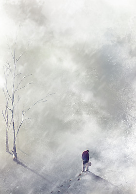 전신 PSD 나무 남자 겨울 가방 일러스트 한명 들기 성인 걷기 설원 추위 흰색 고독 발자국 눈보라 우울감 성인남자한명만 공허 국내일러스트 식물 1 잡화 계절 감정 컬러 컨셉 자국 모션 눈_날씨 사람 남자한명만 성인남자만 파일형식