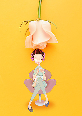 전신 PSD 편집이미지 여자 의자 포토일러 아이디어 한명 들기 앉기 성인 장미 노란색 파마 커피잔 손그림 헤어롤 성인여자한명만 가온기 이미지편집 1 헤어스타일 꽃 커피 컬러 가구 컨셉 모션 잔 사람 미용용품 여자한명만 성인여자만 파일형식