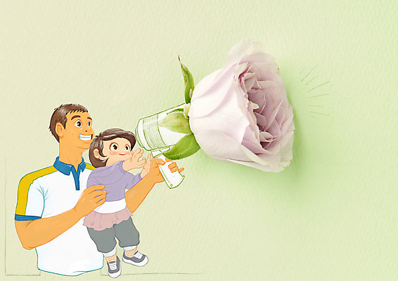 전신 PSD 편집이미지 여자 남자 꽃 딸 어린이 포토일러 아이디어 미소 들기 소녀 상반신 성인 두명 연두색 확성기 아빠 손그림 부녀 이미지편집 식물 컨셉 가족 모션 표정 사람 초록색 파일형식