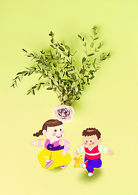 전신 PSD 편집이미지 여자 남자 꽃 어린이 잎 포토일러 아이디어 서기 소녀 소년 두명 연두색 전통놀이 한복 제기_놀이 손그림 제기차기 어린이만 이미지편집 식물 한국전통 전통 컨셉 모션 놀이 사람 초록색 놀이용품 전통의상 파일형식