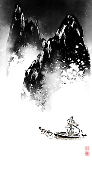 전신 PSD 남자 파도 일러스트 캘리그라피 붓터치 산 한명 서기 성인 한복 뱃사공 동양화 노 번짐 노젓기 낙관 역경 조각배 성인남자한명만 국내일러스트 1 한국전통 바다 배_교통 모션 미술 사람 전통의상 선박 남자한명만 성인남자만 파일형식 효과