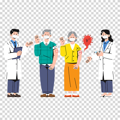 전신 편집 편집이미지 여자 노년 남자 마스크 서기 들기 누끼 여러명 성인 노부부 의사 바이러스 사회이슈 손인사 PNG 백신 예방접종 편집소스 코로나바이러스 집단면역 백신접종 델타변이바이러스 위드코로나 부부 다수 컨셉 의학 모션 사람 의료진 인사 면역력 접종 파일형식