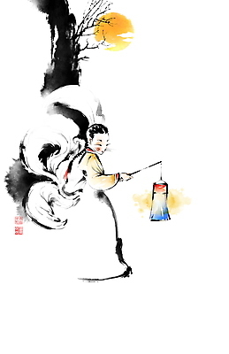 전신 PSD 나무 여자 일러스트 캘리그라피 붓터치 전통캐릭터 전래동화 한명 들기 성인 빛 태양 달 뒤돌아보기 한복 동양화 청사초롱 번짐 댕기머리 신화 낙관 구미호 민담 여우꼬리 전설 성인여자한명만 국내일러스트 일러캐릭터 자연요소 식물 캐릭터 1 한국전통 전통 헤어스타일 모션 동화 미술 사람 전통의상 꼬리 초롱 여자한명만 성인여자만 파일형식 효과