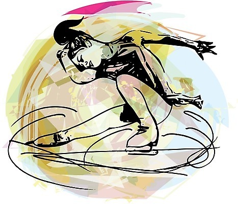 EPS 해외이미지 전신 여자 스포츠 일러스트 한명 앉기 성인 피겨스케이팅 피겨선수 성인여자한명만 해외일러스트 1 모션 운동선수 사람 스케이팅 여자한명만 성인여자만 파일형식 벡터