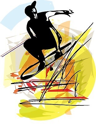 EPS 해외이미지 전신 남자 스포츠 일러스트 한명 성인 노란색 성인남자한명만 해외일러스트 1 컬러 사람 남자한명만 성인남자만 파일형식 벡터