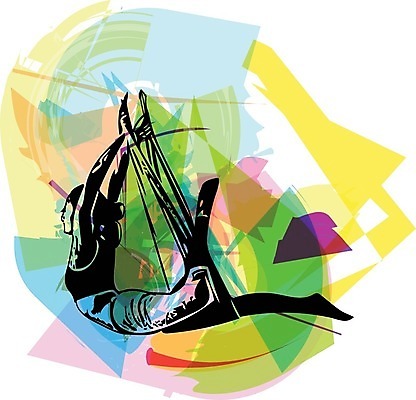 EPS 해외이미지 전신 여자 스포츠 일러스트 요가 한명 성인 운동복 플라잉요가 성인여자한명만 해외일러스트 1 웰빙 옷 사람 여자한명만 성인여자만 파일형식 벡터