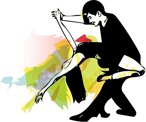 EPS 해외이미지 전신 커플 여자 남자 스포츠 일러스트 서기 성인 두명 손잡기 댄서 라틴댄스 춤동작 성인만 해외일러스트 직업 관계 모션 사람 춤 파일형식 벡터