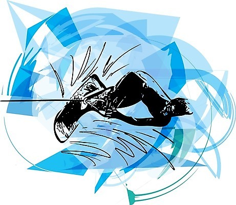 EPS 해외이미지 전신 남자 스포츠 하늘색 일러스트 한명 성인 잡기 수상스키 성인남자한명만 해외일러스트 1 모션 사람 파란색 수상스포츠 남자한명만 성인남자만 파일형식 벡터