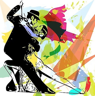 EPS 해외이미지 전신 커플 드레스 여자 남자 일러스트 성인 두명 공연 춤 댄스스포츠 라틴댄스 탱고 성인만 해외일러스트 옷 스포츠 관계 문화예술 사람 이벤트 파일형식 벡터