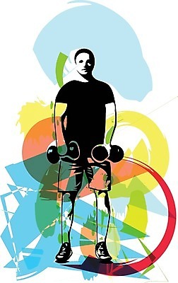 EPS 해외이미지 전신 남자 일러스트 한명 서기 들기 성인 운동 헬스 아령 성인남자한명만 해외일러스트 1 모션 건강 사람 남자한명만 성인남자만 파일형식 벡터