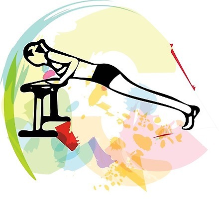 EPS 해외이미지 전신 여자 일러스트 한명 성인 운동 운동기구 팔굽혀펴기 성인여자한명만 맨몸운동 해외일러스트 1 건강 사람 헬스 여자한명만 성인여자만 파일형식 벡터