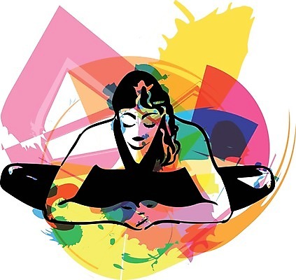 EPS 해외이미지 전신 여자 일러스트 요가 한명 성인 운동 스트레칭 성인여자한명만 나비자세 해외일러스트 1 웰빙 건강 사람 요가자세 여자한명만 성인여자만 파일형식 벡터