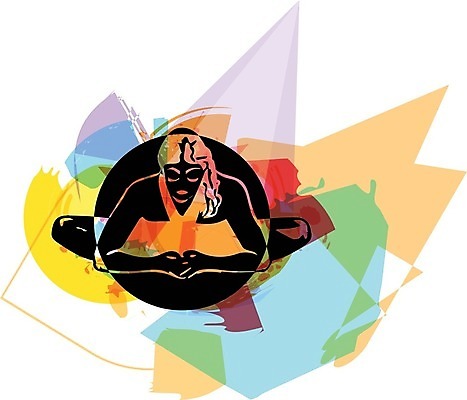 EPS 해외이미지 전신 여자 스포츠 일러스트 추상 한명 성인 요가자세 성인여자한명만 해외일러스트 1 포즈 무늬 요가 사람 여자한명만 성인여자만 파일형식 벡터