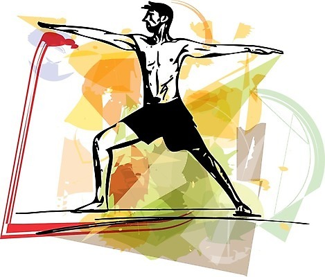 EPS 해외이미지 전신 남자 스포츠 일러스트 요가 추상 한명 성인 성인남자한명만 해외일러스트 1 웰빙 무늬 사람 남자한명만 성인남자만 파일형식 벡터