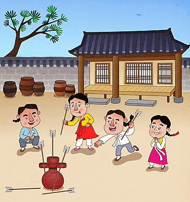 전신 한국전통 라이프스타일 여자 남자 어린이 일러스트 기와집 서기 들기 소녀 소년 여러명 전통놀이 소나무 항아리 던지기 한복 웅크림 투호 투호놀이 투호놀이기구 어린이만 기와담장 국내일러스트 AI파일 나무 전통 다수 모션 놀이 한옥 전통소품 한국 기와 사람 생활 담장 도자기 전통의상 파일형식 벡터