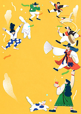 전신 PSD 한국전통 여자 남자 일러스트 세마리 서기 들기 여러명 성인 컵 노란색 전통놀이 춤 강아지 한복 풍물놀이 사물놀이 북 즐거움 퓨전 꽃가루 접부채 상모돌리기 전통축제 성인만 국내일러스트 전통 식기 감정 컬러 다수 모션 놀이 문화예술 타악기 한국 국악 3 사람 반려동물 축제 개 전통의상 전통공연 가루 전통부채 파일형식