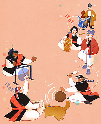 전신 PSD 한국전통 여자 남자 어린이 일러스트 서기 들기 앉기 소녀 여러명 성인 축제 전통놀이 강아지 한복 사물놀이 북 즐거움 퓨전 주머니손 장구 징 접부채 코랄 국내일러스트 전통 감정 컬러 다수 모션 놀이 타악기 한국 국악기 사람 반려동물 개 전통의상 전통공연 전통부채 파일형식