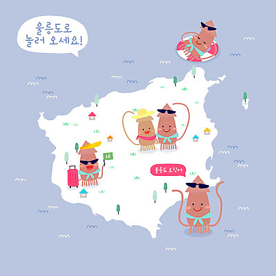 말풍선 지도 여러마리 일러스트 사람없음 파란색 선글라스 캐리어 특산물 울릉도 튜브 오징어캐릭터 울릉도오징어 일러캐릭터 AI파일 캐릭터 안경 컬러 섬 다수 여행가방 경상북도 오징어 파일형식 벡터