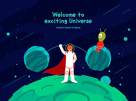 전신 PSD 남자 별 어린이 일러스트 한명 서기 들기 앉기 소년 타이포그라피 운동 행성 외계인 역기 망토 남색 청록색 우주복 우주여행 소년한명만 국내일러스트 자연요소 문자 1 옷 컬러 여행 모션 건강 사람 우주 미확인물체 남자한명만 소년만 파일형식