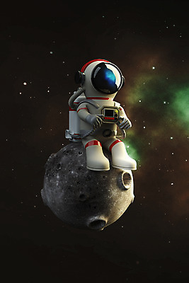 전신 PSD 편집 편집이미지 별 밤하늘 3D캐릭터 한명 사람 앉기 3D 우주 우주비행사 달 디지털합성 우주복 사색 편집소스 편집3D 자연요소 캐릭터 1 옷 생각 모션 하늘 야간 파일형식