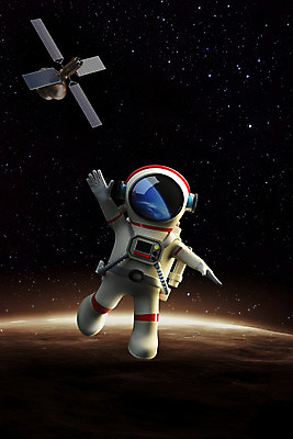 전신 PSD 편집 편집이미지 별 3D캐릭터 한명 사람 빛 3D 우주 인공위성 우주비행사 비행 디지털합성 손인사 우주복 편집소스 편집3D 자연요소 캐릭터 1 옷 통신 인사 파일형식