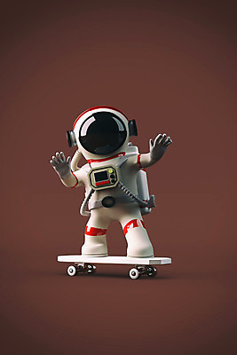 전신 PSD 편집 편집이미지 팔벌리기 3D캐릭터 한명 사람 3D 우주비행사 스케이트보드 승차 디지털합성 우주복 편집소스 갈색배경 편집3D 캐릭터 1 옷 백그라운드 모션 갈색 우주 보드_스포츠 파일형식