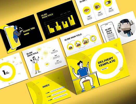 전신 템플릿 여자 남자 비즈니스 식탁 그래프 디저트 서기 들기 앉기 여러명 상반신 20대 성인 스마트폰 세트 노란색 초밥 한국인 햄버거 배달원 PPT 프레젠테이션 분석 문서템플릿 배달원가방 배달음식 성인만 애니형PPT 9P 음식배달 이미지템플릿 직업 음식 컬러 다수 컨셉 모션 탁자 패스트푸드 사람 동양인 청년 핸드폰 스마트기기 배송 배달 일본음식 파일형식