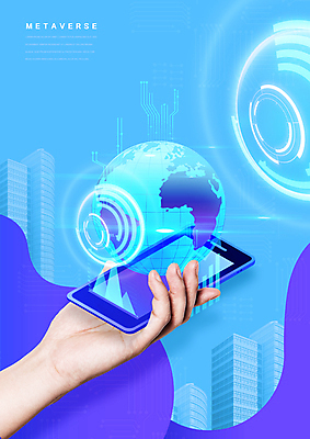 PSD 편집이미지 손 지구 하늘색 들기 빌딩 신체부위 스마트폰 디지털 디지털산업 가상공간 홀로그램 가상현실 메타버스 이미지편집 산업 모션 사람 건물 파란색 핸드폰 스마트기기 파일형식