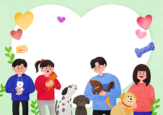 PSD 여자 남자 반려견 잎 여러마리 일러스트 안기 프레임 함께함 사랑 여러명 상반신 성인 고양이 하트 강아지 개밥그릇 개뼈다귀 반려 프레임일러스트 성인만 반려묘 펫팸족 국내일러스트 모양 식물 그릇 감정 다수 컨셉 포유류 모션 사람 반려동물 개 애견용품 신조어 애견간식 파일형식