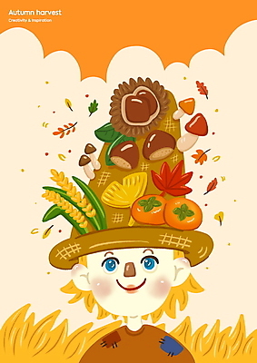 PSD 구름 모자 헤어스타일 남자 단풍 일러스트 곡류 감 한명 상반신 성인 주황색 버섯 벼 가을 밤 은행잎 허수아비 성인남자한명만 국내일러스트 자연요소 1 잡화 계절 컬러 잎 농업 과일 사람 견과류 남자한명만 성인남자만 파일형식