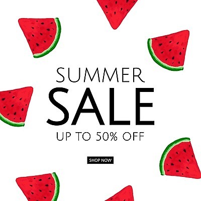 EPS 해외이미지 일러스트 수박 이벤트 사람없음 여름 세일 여름쇼핑 해외202004 해외일러스트 계절 과일 쇼핑 파일형식 벡터 여름_계절