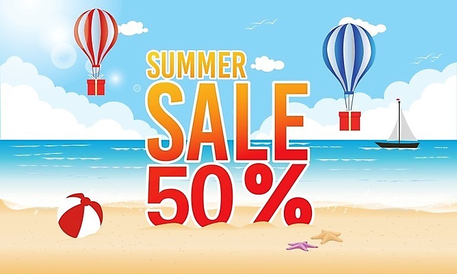 EPS 해외이미지 구름 요트 일러스트 불가사리 이벤트 해변 사람없음 여름 선물상자 세일 열기구 비치볼 풍선 여름쇼핑 해외202004 해외일러스트 자연요소 계절 바다 배_교통 공 항공교통 극피동물 바캉스용품 선물 쇼핑 상자 파일형식 벡터 여름_계절