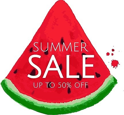 EPS 해외이미지 일러스트 수박 이벤트 사람없음 세일 여름쇼핑 해외202004 해외일러스트 과일 쇼핑 파일형식 벡터 여름_계절