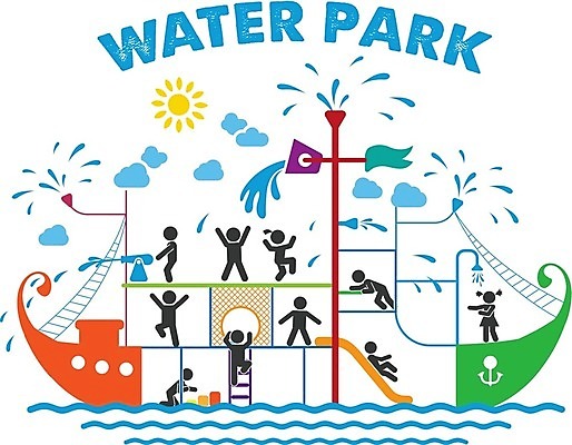 EPS 해외이미지 일러스트 사람모양 사람없음 미끄럼틀 워터파크 해외202004 해외일러스트 모양 수영장 놀이기구 파일형식 벡터