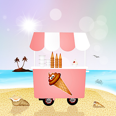 JPG 해외이미지 바다 분홍색 섬 일러스트 해변 사람없음 소라 콘아이스크림 아이스크림카트 아이스크림캐릭터 해외202004 디저트캐릭터 해외포토 포토 캐릭터 컬러 어패류 아이스크림 디저트 아이스크림장사 파일형식