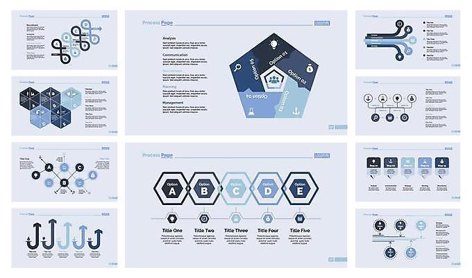 EPS 해외이미지 알파벳 화살표 시계 일러스트 비즈니스 전구 돋보기 그래프 사람없음 파란색 자료 인포그래픽 돈자루 육면체 육각형 닻 오각형 목차 해외일러스트 도형 영어 컬러 돈 파일형식 벡터