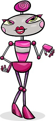 EPS 해외이미지 캐릭터 분홍색 일러스트 사람없음 만화 로봇 코믹 안드로이드 해외202004 해외일러스트 일러캐릭터 컬러 파일형식 벡터