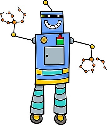 EPS 해외이미지 캐릭터 일러스트 사람없음 손들기 만화 로봇 코믹 안드로이드 해외202004 해외일러스트 일러캐릭터 모션 파일형식 벡터